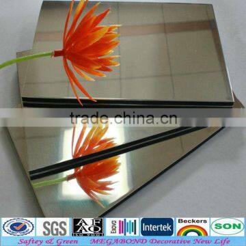 external 6mm acp silver color mirror acp panel