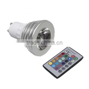 Silver Aluminum Housing COB RGB 3W LED Spot Lamp lighting fixture