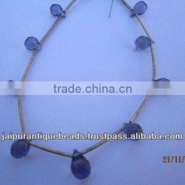 Amethyst Facted tear drop beads gemstone