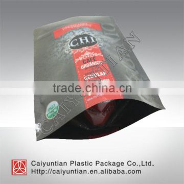 custom matte finish stand up coffee packaging bags