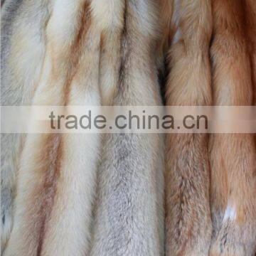 Top quality Natural Color red Fox Skin Natural Fur For Garment Wholepieces