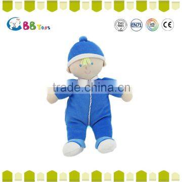 Carrefour Certified factory ICTI audits manufa cturer OEM plush toys blue plush dolls for baby