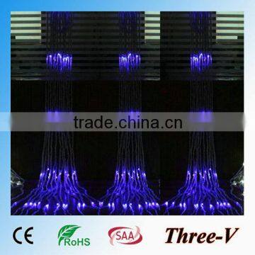 6*3M 640LEDs CE ROHS SAA approved LED Christmas curtain string light indoor LEDstage waterfall lights 220V/110V