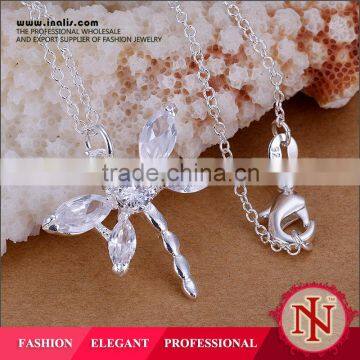 Special drogonfly shape big clear crystal gemstone pendant LKNSPCP012