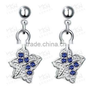 SPE020 Cooper Alloy Jewelry Purple Zircon Stud Earring photo-2