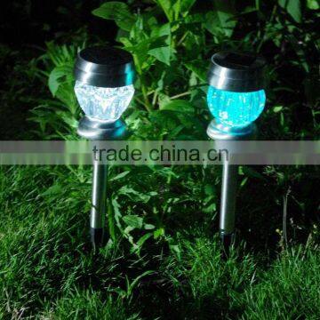 New LED insert light solar lamp stainless steel garden solar