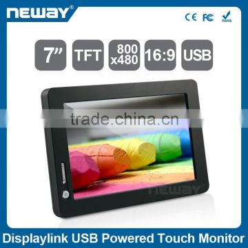 7 inch capacitive touch screen monitor support Windows7