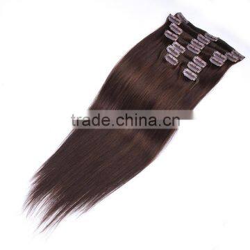 Factory price 8A quality clip in remy hair extension in stock