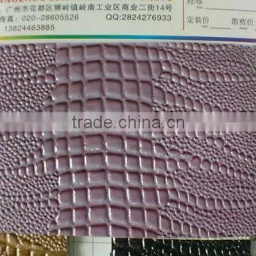 leather supplier from china PU leather with embossing for shoe (Cuero sintetico para calzado)