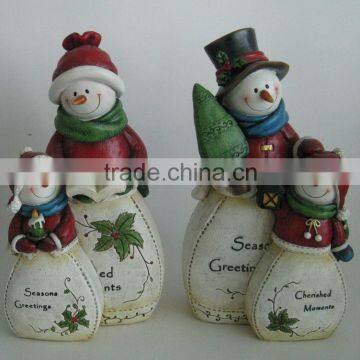 Polyresin snowman christmas decoration