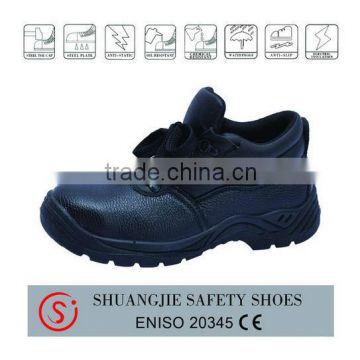 low price middle cut steel toe and steel midsole leather safety shoes,9050