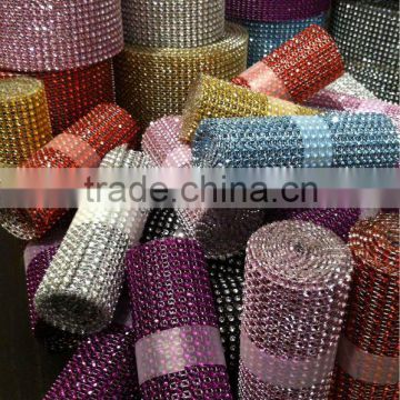 Diamond Rhinestone Ribbon Mesh Wrap