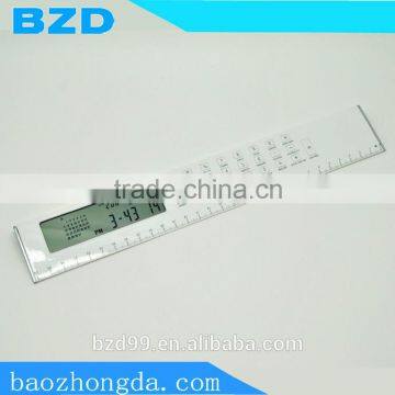 Promotional for Student/ Office/ Housework Pratical Functional Calendar Ruler Calculator with Digital Clock Alarm