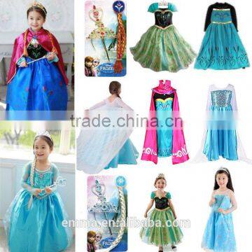 Hot sale elsa costume elsa dress and anna dress for children BC2049