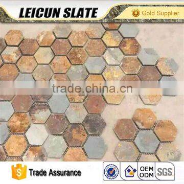 Z-type Natural decorative rust stone mosaic slate