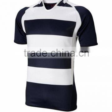 Short Sleeve Striped Custom Color Rugby Jerseys photo-2