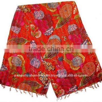 Ethnic handmade kantha traditional designer cotton scarves authentic