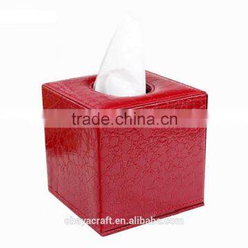 LATEST DESIGN LUXURY LEATHER WOODEN TISSUE BOX