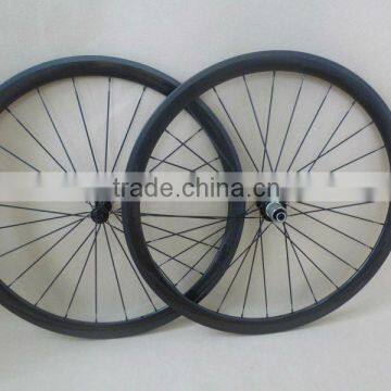 700C carbon tubular wheelset 38mm depth 23mm width for road/track/cyclocross bike