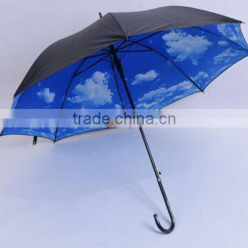 High Quality Multi-color Straight Umbrella for Customized Gift and Black Coating Inside Full Priting photo-4