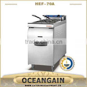 HEF-70A 1-tank 2-basket electric fryer with cabinet