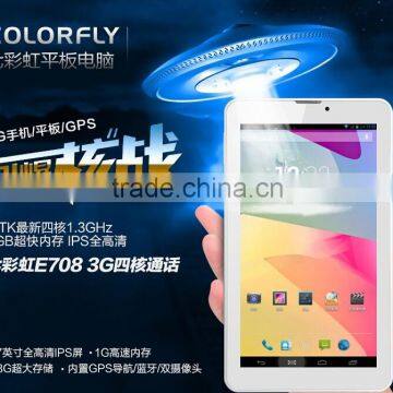 Colorfly E708 3G wcdma phone call Tablet PC MTK8382 Quad Core 7" IPS 1024*600 Android 4.2 1GB 8GB