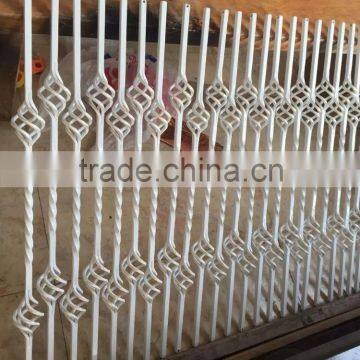 Powder Coated Wrought Iron Stair Railing Straight Component Bars