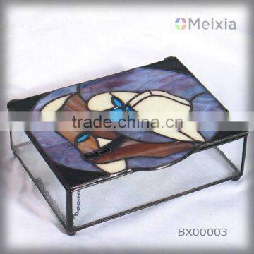 BX00003 china wholesale stained glass keep sake box