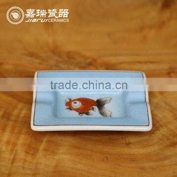 Portable Hand Painted Ceramic Hotel Ashtray Custom photo-5