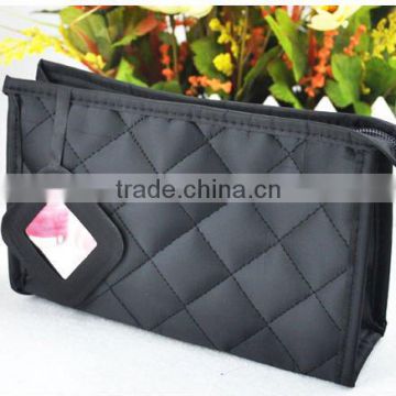 Yiwu cosmetic bags 2012 newest black cosmetic bags with mirror