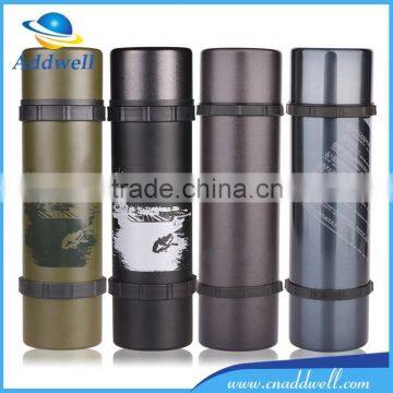 Outdoor travel sport 1L insulated wide mouth stainless steel water bottle