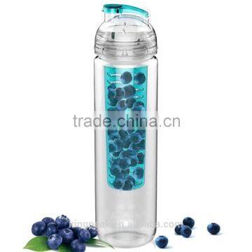 27oz Sport Water Bottle with Fruit Infuser/fruit infuser water bottle/tritan fruit infuser drink bottle/water bottle fruit infus