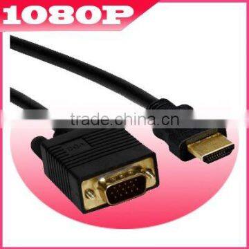 Gold HDMI to VGA Cable for PS3 HDTV HD DVD