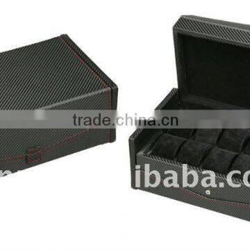 10 slots Carbon Fiber watch leather box