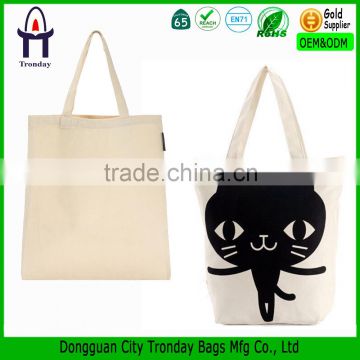 Customized material, deisgn and printing cotton shopping bag plain tote bag