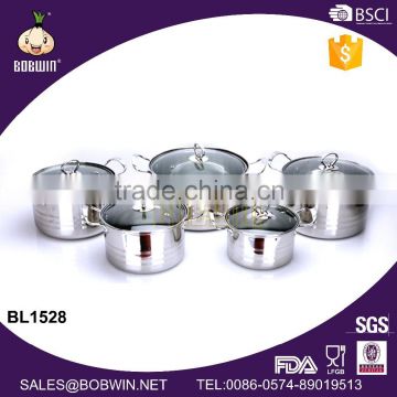 High quality 201stainless steel food flask with glass lid