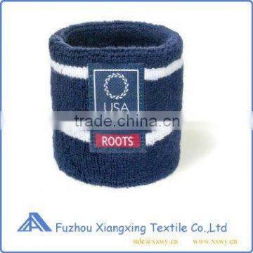 100%cotton dark blue sports wristband