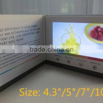 Paper Greeting Cards with LCD Screen to Display Advetising Video, Portable Video Advertising Machine