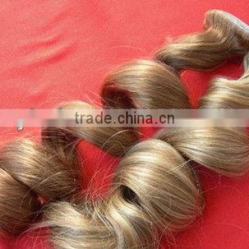 Top Quality12-38inches Bouncy Wave, China factory Brazilian skin weft hair extension