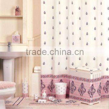 Shower Curtain and Bath Accessories luxury coordinate bath set