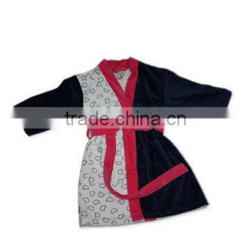 kid bathrobe kimono kids bathrobe 100%cotton terry velour