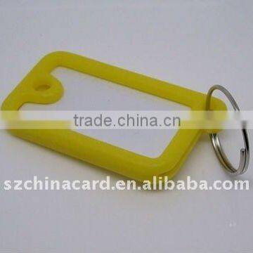 1K S50 RFID Key Fob with yellow rubber frame