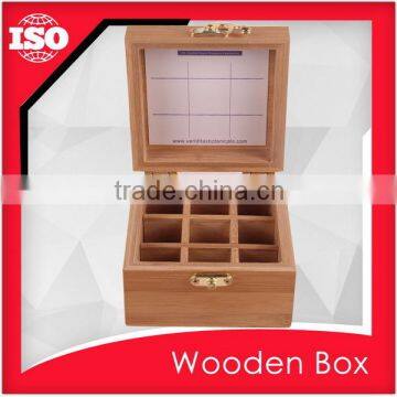 Compartments wooden tea tin box supplier