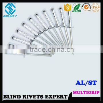 HIGH QUALITY FACTORY DOME HEAD ALU/ST MULTIGRIP RIVETS