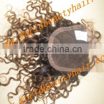 100% human hair top lace closure silk top Wholesale price