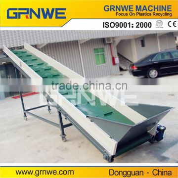 semi-automatic plastic recycling belt conveyor with magnet