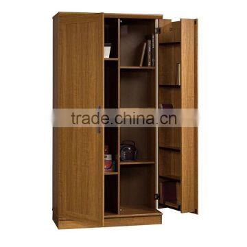 Home Plus Wood Living Room Furniture Cabinet Swing Out Door Brown