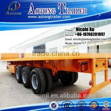 2/3 Axles 40-60 Tons Flatbed Semi Trailer / Flatbed Trailer for Sale photo-3