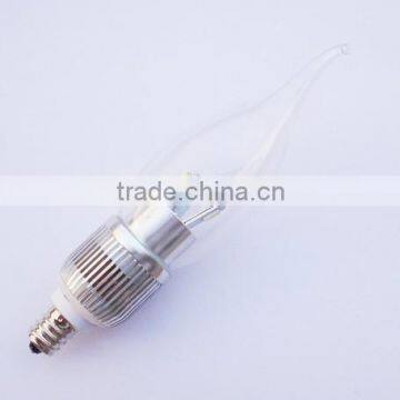 LED Candle Bulb E12 3W LED Candle Bulb SMD5630 Cool White Silver Candle Lamp photo-2