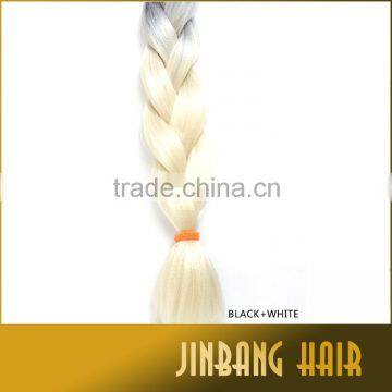 1B/Blonde Two Tone Ombre Braiding Hair Large Stock 100gram Ultra Braid Hair Extension photo-4